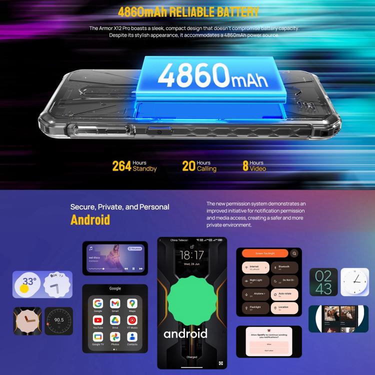 Ulefone Armor X12 Pro, IP68/IP69K Rugged Phone, 5.45 inch Android 14 MediaTek Helio G36 Octa Core, Network: 4G, NFC Ulefone Armor X12 Pro, IP68/IP69K Rugged Phone, 5.45 inch Android 14 MediaTek Helio G36 Octa Core, Network: 4G, NFC